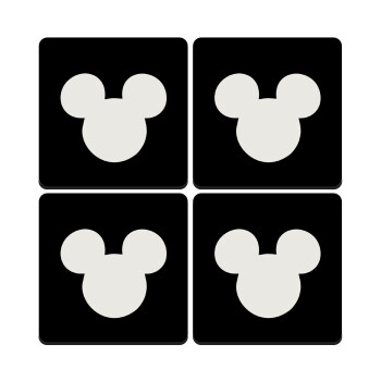 mouse man, ΣΕΤ 4 Σουβέρ ξύλινα τετράγωνα (9cm)