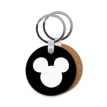 mouse man, Μπρελόκ Ξύλινο στρογγυλό MDF Φ5cm