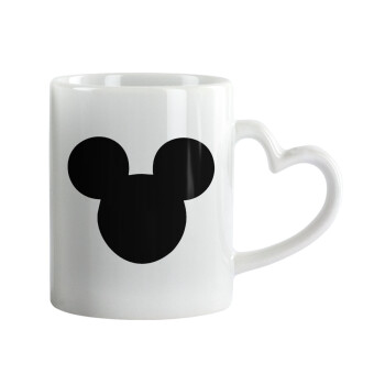 mouse man, Mug heart handle, ceramic, 330ml