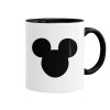 mouse man, Κούπα χρωματιστή μαύρη, κεραμική, 330ml
