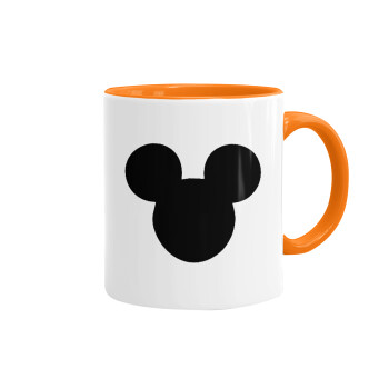 mouse man, Mug colored orange, ceramic, 330ml