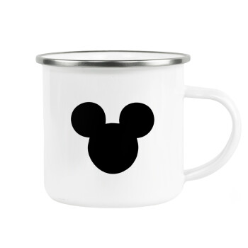 mouse man, Metallic enamel cup white 360ml