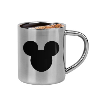 mouse man, Double-wall metal cup for espresso (220ml)