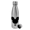 Metallic water bottle, stainless steel, 750ml