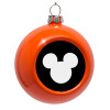 Orange Christmas tree ornament bauble 8cm