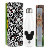Easter candle, metallic white thermos bottle (500ml) & aromatic flat candle (30cm) (GRAY)