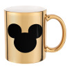 Mug ceramic, gold mirror, 330ml