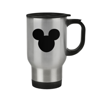 mouse man, Stainless steel travel mug with lid, double wall 450ml