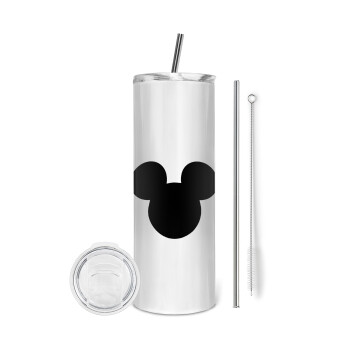 mouse man, Tumbler stainless steel 600ml, with metal straw & cleaning brush