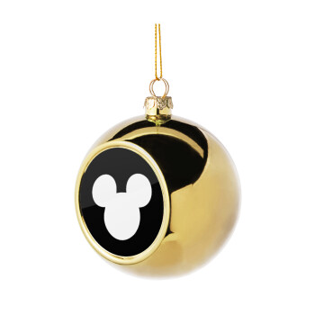 mouse man, Στολίδι Χριστουγεννιάτικη μπάλα δένδρου Χρυσή 8cm