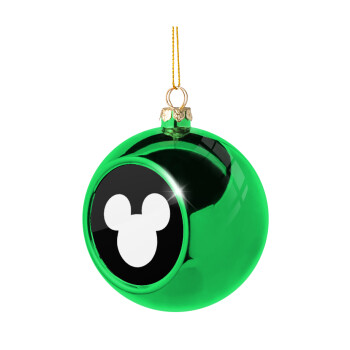mouse man, Green Christmas tree ornament ball 8cm