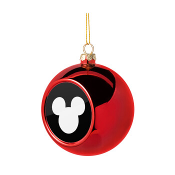 mouse man, Χριστουγεννιάτικη μπάλα δένδρου Κόκκινη 8cm