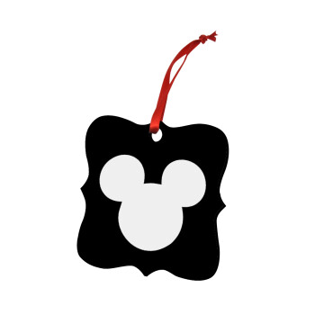 mouse man, Στολίδι Χριστουγεννιάτικο στολίδι polygon ξύλινο 7.5cm