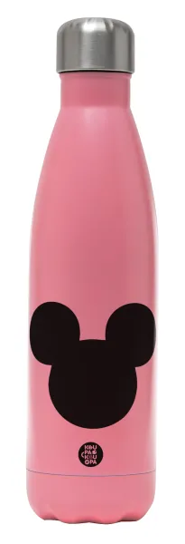 mouse man — Μεταλλικό παγούρι θερμός Ροζ Ματ (Stainless steel), διπλού τοιχώματος, 500ml