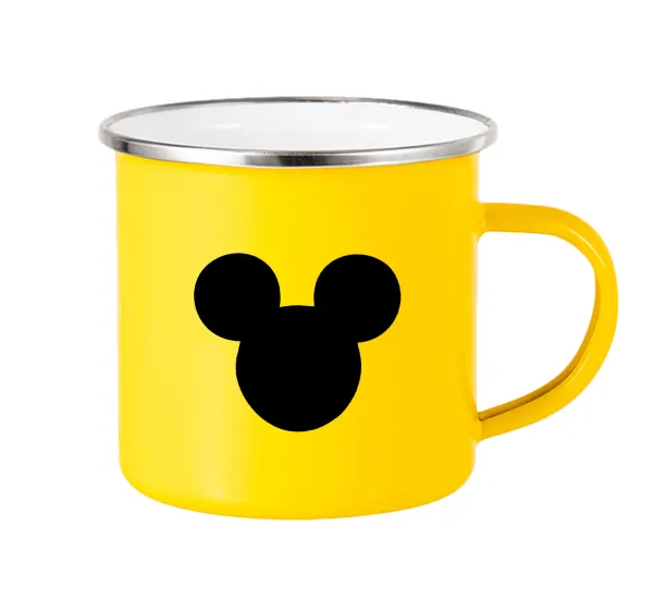 mouse man — Yellow Enamel Metallic Cup 360ml