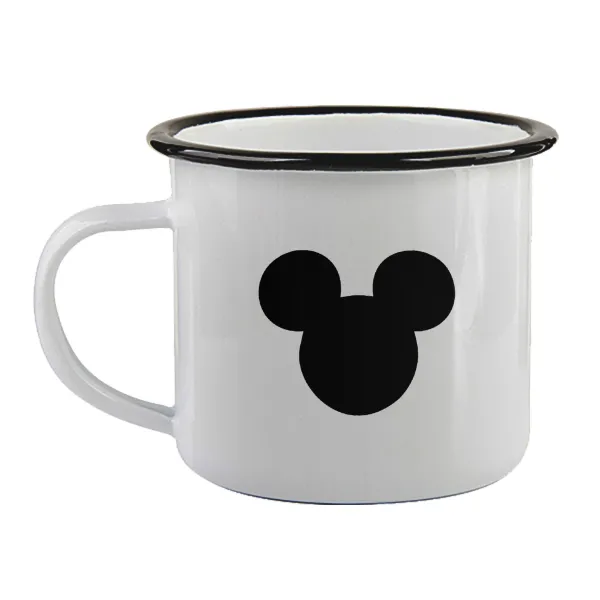 mouse man — Enamel mug with black rim, 360ml