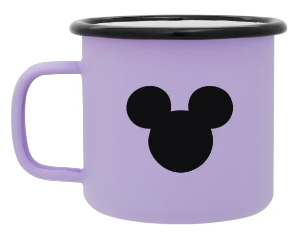 mouse man — Metal enamel mug, matte light pastel purple, 360ml