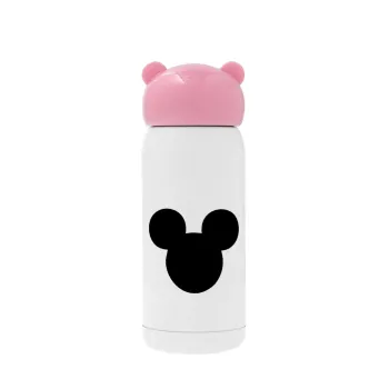mouse man, Pink stainless steel thermal flask, 320ml