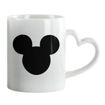 mouse man, Mug heart handle, ceramic, 330ml