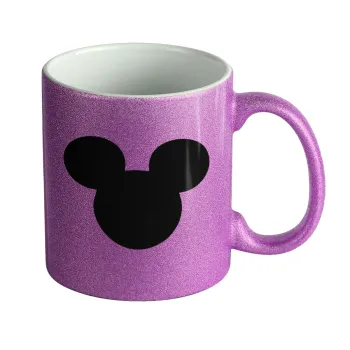 mouse man, Κούπα Μωβ Glitter που γυαλίζει, κεραμική, 330ml