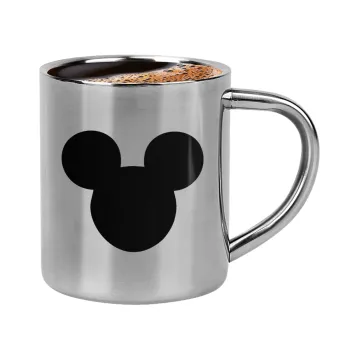 mouse man, Double-wall metal cup for espresso (220ml)