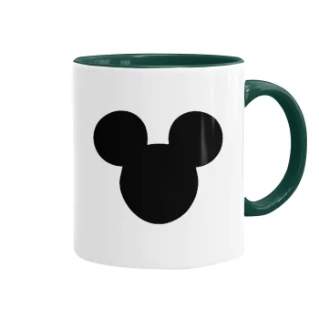mouse man, Κούπα χρωματιστή πράσινη, κεραμική, 330ml