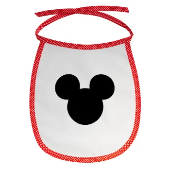 mouse man, Σαλιάρα μωρού αλέκιαστη με κορδόνι Κόκκινη