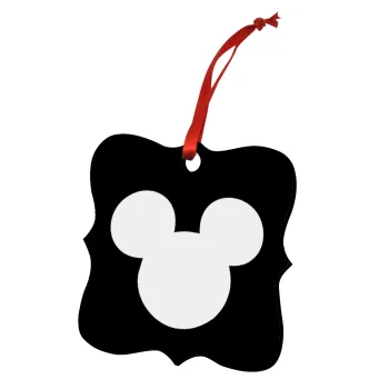 mouse man, Στολίδι Χριστουγεννιάτικο στολίδι polygon ξύλινο 7.5cm