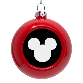 mouse man, Red Christmas tree ornament bauble 8cm