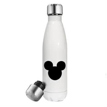 mouse man, Metal mug thermos White (Stainless steel), double wall, 500ml