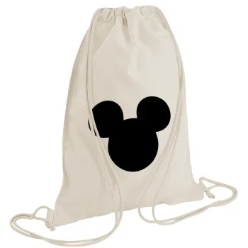 mouse man, Backpack bag GYMBAG natural (28x40cm)