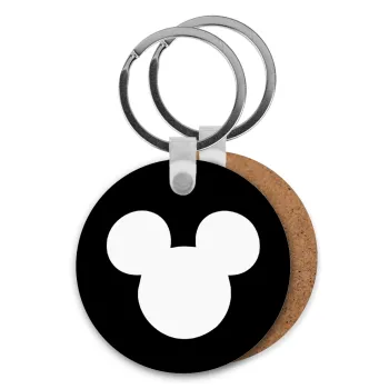 mouse man, Μπρελόκ Ξύλινο στρογγυλό MDF Φ5cm