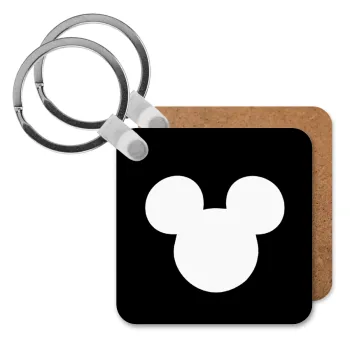 mouse man, Μπρελόκ Ξύλινο τετράγωνο MDF