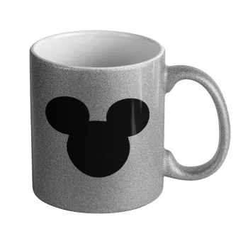 mouse man, Κούπα Ασημένια Glitter που γυαλίζει, κεραμική, 330ml
