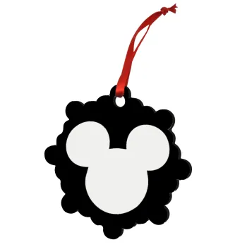 mouse man, Στολίδι Χριστουγεννιάτικο στολίδι snowflake ξύλινο 7.5cm