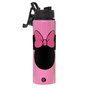mouse girl, Metallic water bottle with safety lid, 850ml aluminum