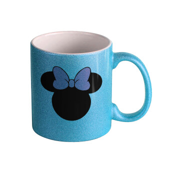 mouse girl, Κούπα Σιέλ Glitter που γυαλίζει, κεραμική, 330ml