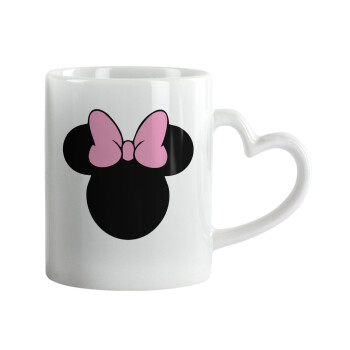 mouse girl, Mug heart handle, ceramic, 330ml