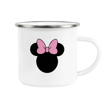 mouse girl, Metallic enamel cup white 360ml