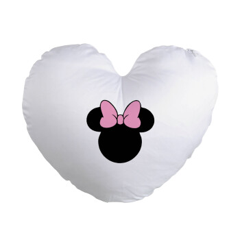 mouse girl, Μαξιλάρι καναπέ καρδιά 40x40cm περιέχεται το  γέμισμα