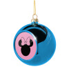 Blue Christmas tree ball ornament 8cm