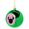 Green Christmas tree ornament ball 8cm