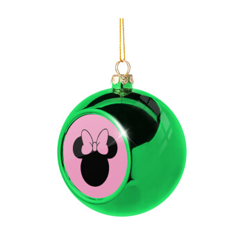 mouse girl, Χριστουγεννιάτικη μπάλα δένδρου Πράσινη 8cm