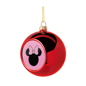 mouse girl, Χριστουγεννιάτικη μπάλα δένδρου Κόκκινη 8cm