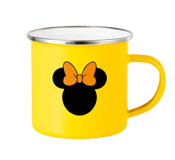 mouse girl — Yellow Enamel Metallic Cup 360ml