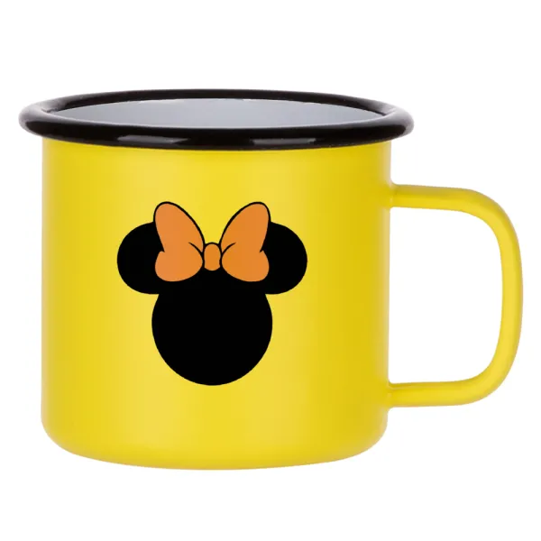 mouse girl — Κούπα Μεταλλική εμαγιέ ΜΑΤ Κίτρινη 360ml
