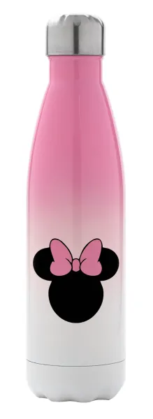 mouse girl — Metal mug thermos Pink/White (Stainless steel), double wall, 500ml