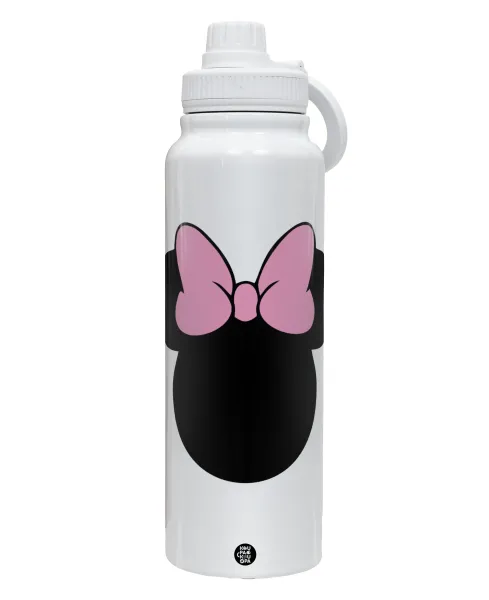 mouse girl — 1L Stainless Steel Thermal Bottle with Phone Holder & Double Wall Insulation