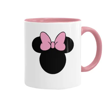 mouse girl, Mug colored pink, ceramic, 330ml