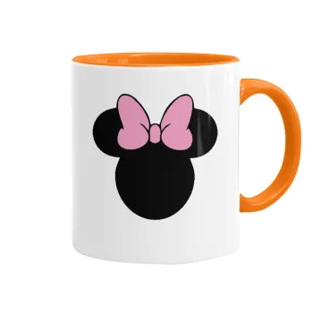 mouse girl, Mug colored orange, ceramic, 330ml